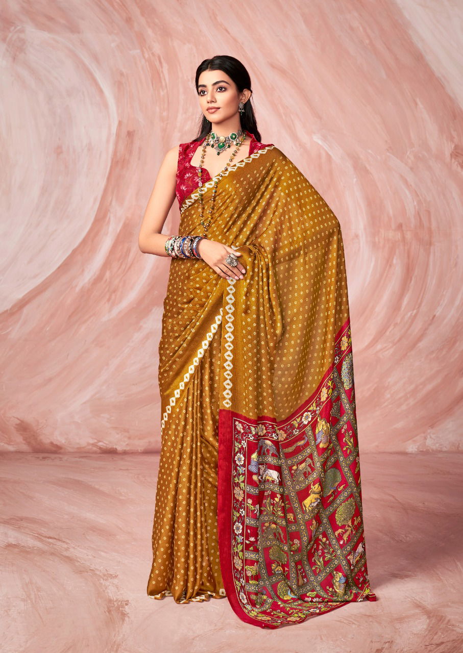 Stavan Tarang New Fancy Printed Ethnic Wear Saree Collection